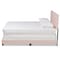 Baxton Studio Caprice Modern and Contemporary Glam Light Pink Velvet Fabric Queen Size Panel Bed 183-11255-Zoro - alternate 8